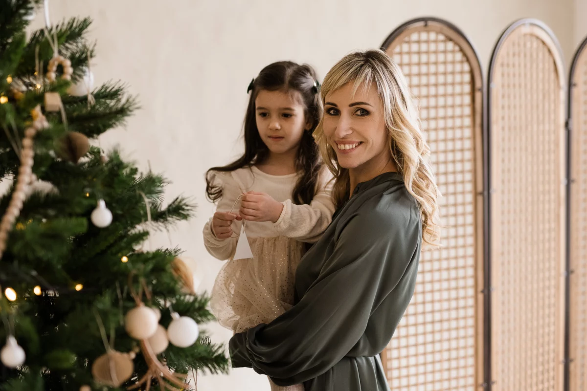 családi fotózás karácsonyi hangulatban