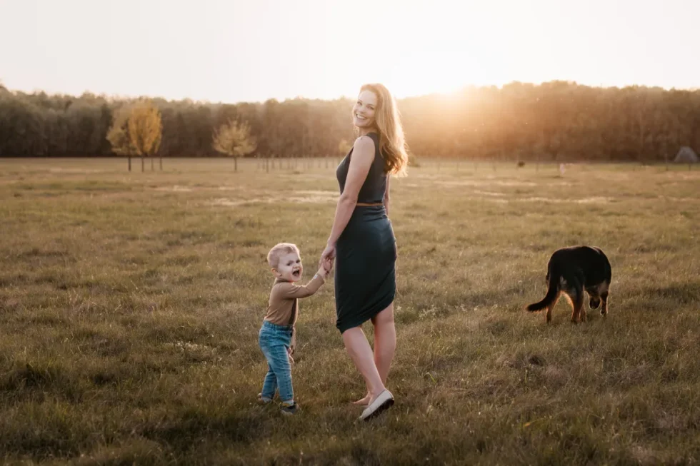 Családi fotózás kutyával Kecskeméten